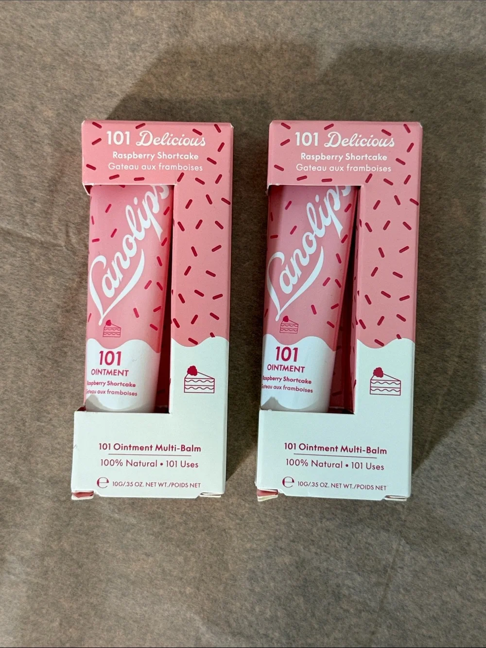 Set of 2 - 101 Ointment Raspberry Shortcake - Hydrating Lip Treatment (Pink)